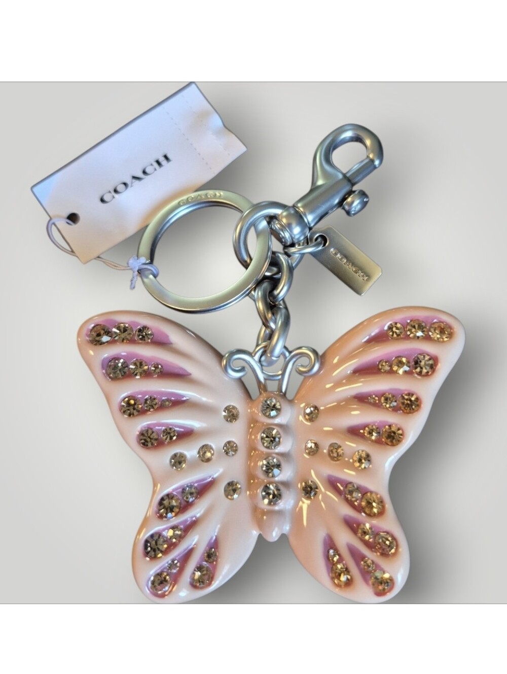 Coach Butterfly Bag Charm (Style Number CCD44) Whimsical Accessory